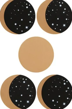 Something Different Moon Phases 5-Piece Coaster Set