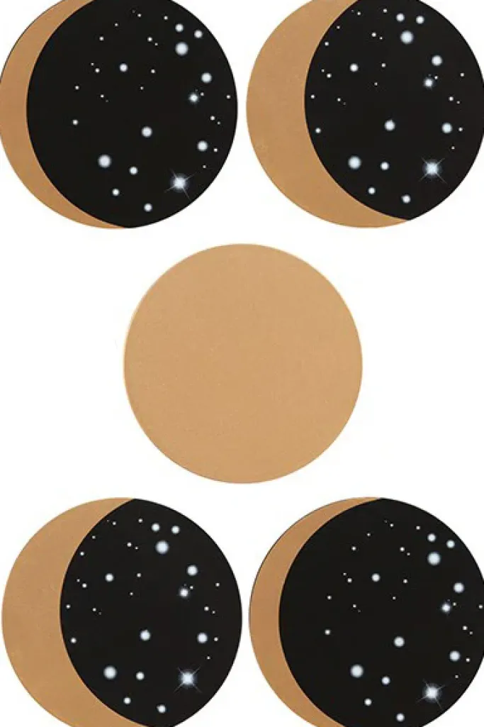 Something Different Moon Phases 5-Piece Coaster Set