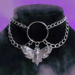 Gothic and Steampunk Jewellery Moth Choker