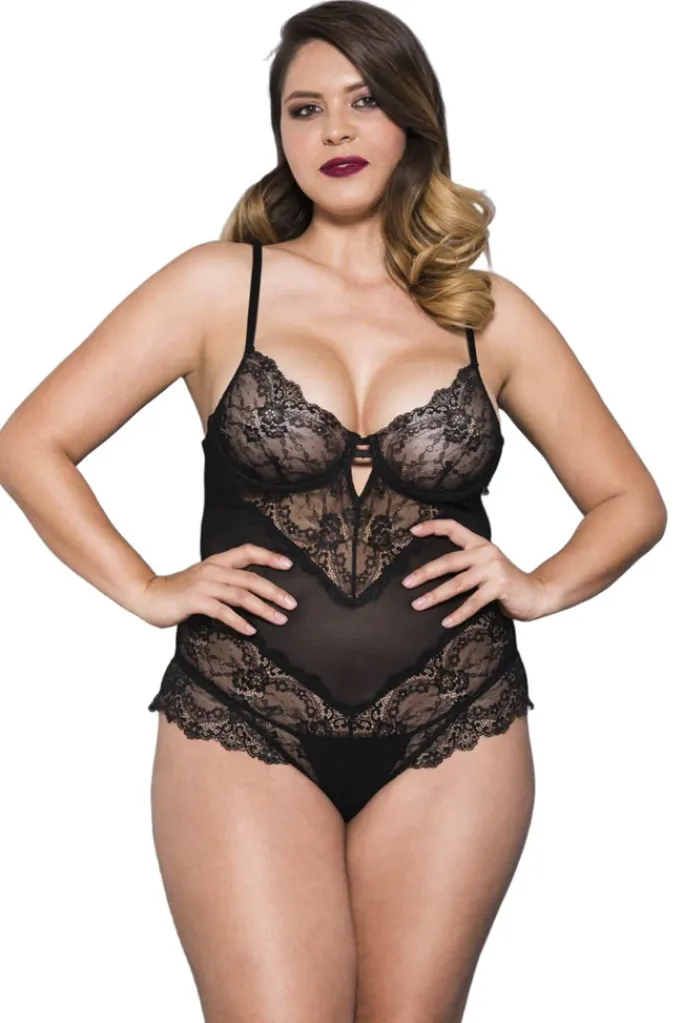 Music Legs Plus Size Teddy 80041Q