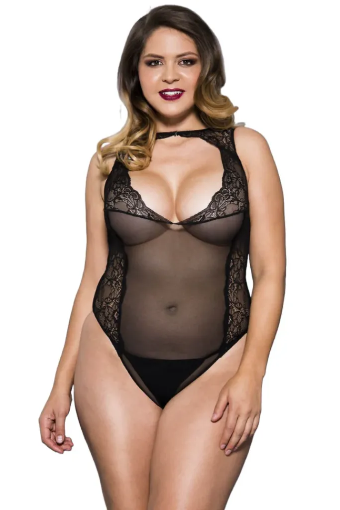 Music Legs Plus Size Teddy 80067Q