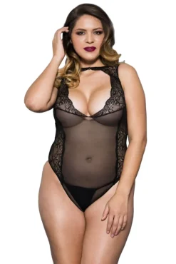 Music Legs Plus Size Teddy 80067Q
