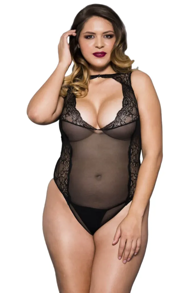 Music Legs Plus Size Teddy 80067Q