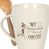 Something Different My Broomstick Runs on Coffee Mug and Spoon Set