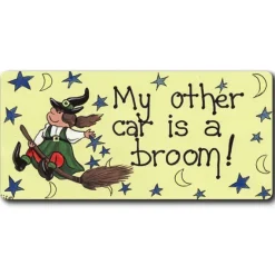 Something Different My Other Car Is A Broom Smiley Fridge Magnet