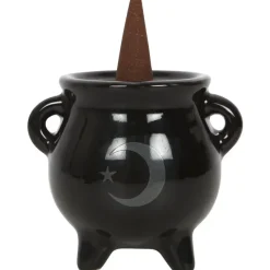 Something Different Mystical Moon Cauldron Ceramic Incense Holder