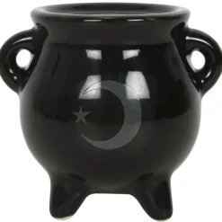 Something Different Mystical Moon Cauldron Ceramic Incense Holder