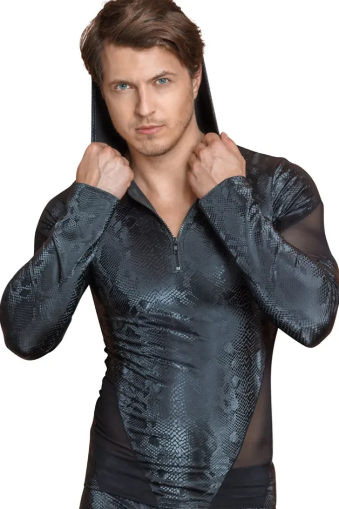 NEK Snake Pattern Hooded Top