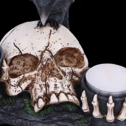 Nemesis Now Nevermore Raven and Skull Candle Holder