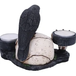 Nemesis Now Nevermore Raven and Skull Candle Holder