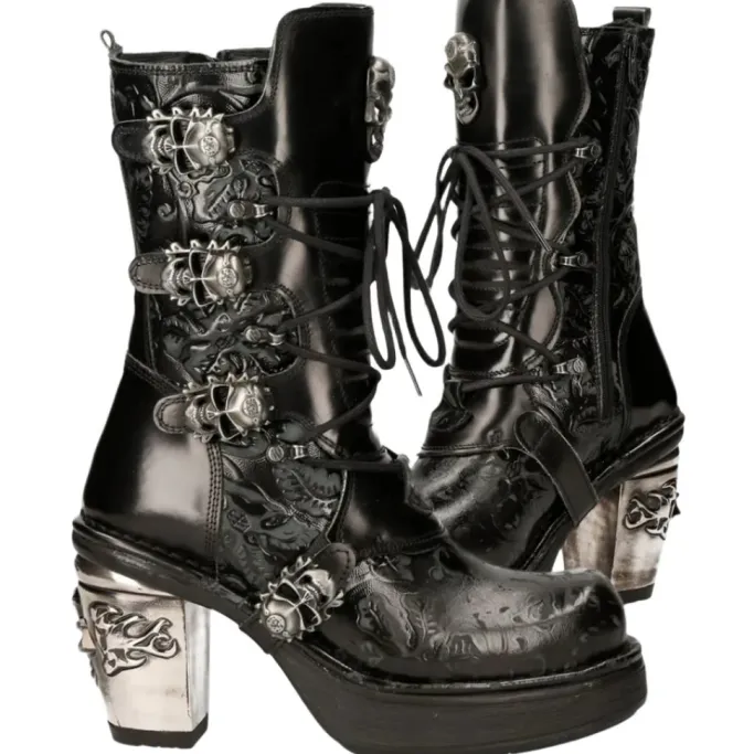 New Rock Boots New Rock Anki NRK Skull Boots M.8366