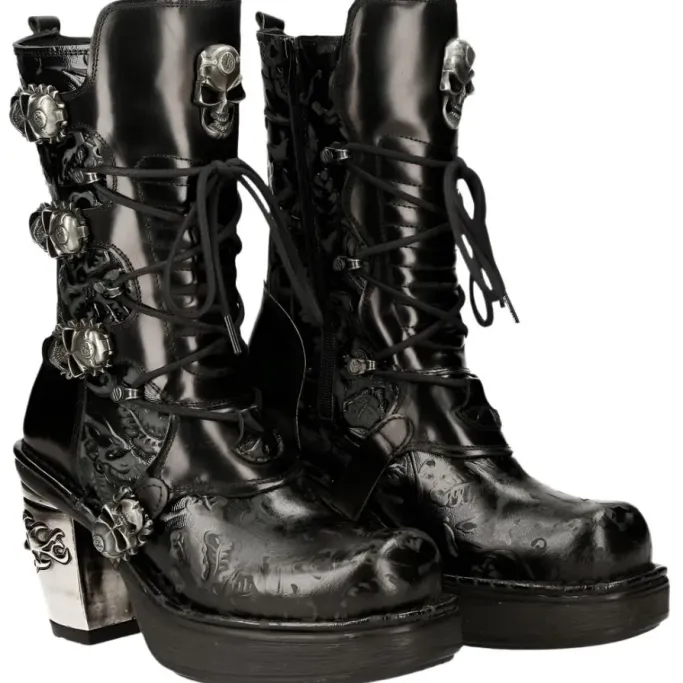 New Rock Boots New Rock Anki NRK Skull Boots M.8366