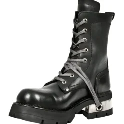 New Rock Boots New Rock Biker Boots Skull Cross Badge M.1623