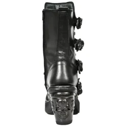 New Rock Boots New Rock Black NRK Skull Boots M.8366