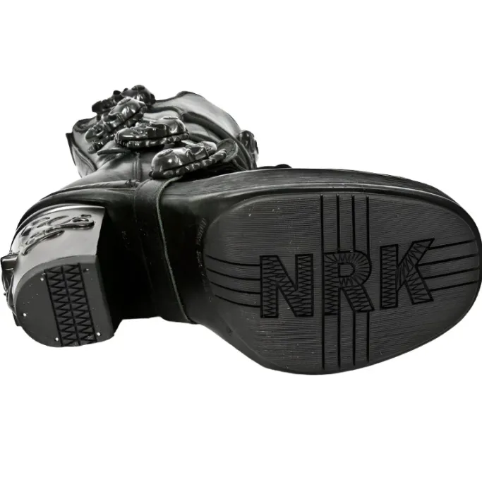 New Rock Boots New Rock Black NRK Skull Boots M.8366
