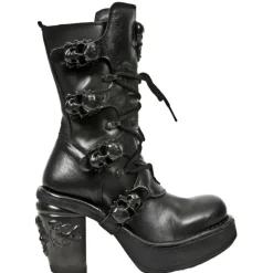 New Rock Boots New Rock Black NRK Skull Boots M.8366