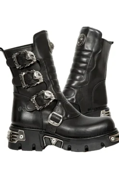 New Rock Boots New Rock Black Wild Reactor Boots M.391X (UK7)