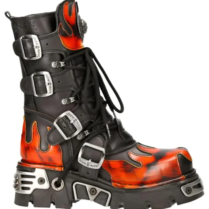 New Rock Boots Red Flame M.591-S1 (UK3, 13)