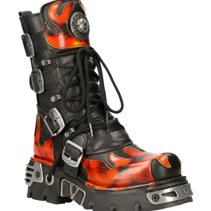 New Rock Boots Red Flame M.591-S1 (UK3, 13)