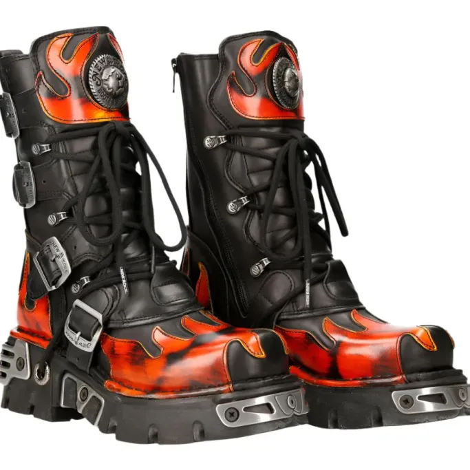 New Rock Boots Red Flame M.591-S1 (UK3, 13)