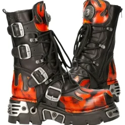 New Rock Boots Red Flame M.591-S1 (UK3, 13)