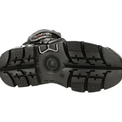 New Rock Boots New Rock Dark Red Bat and Flames Boots, M.195-S1