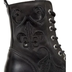 New Rock Boots New Rock Embroidered Fleur De Lys Boots M.NEWMILI118-S1