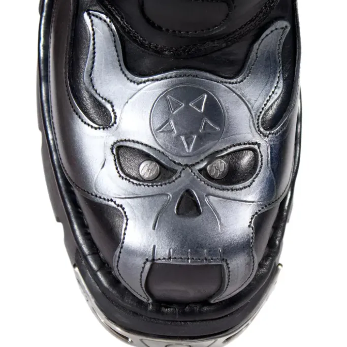 New Rock Boots New Rock Flame Boots, Demon Skull M.107-S2