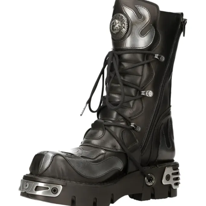 New Rock Boots New Rock Flame Boots, Demon Skull M.107-S2