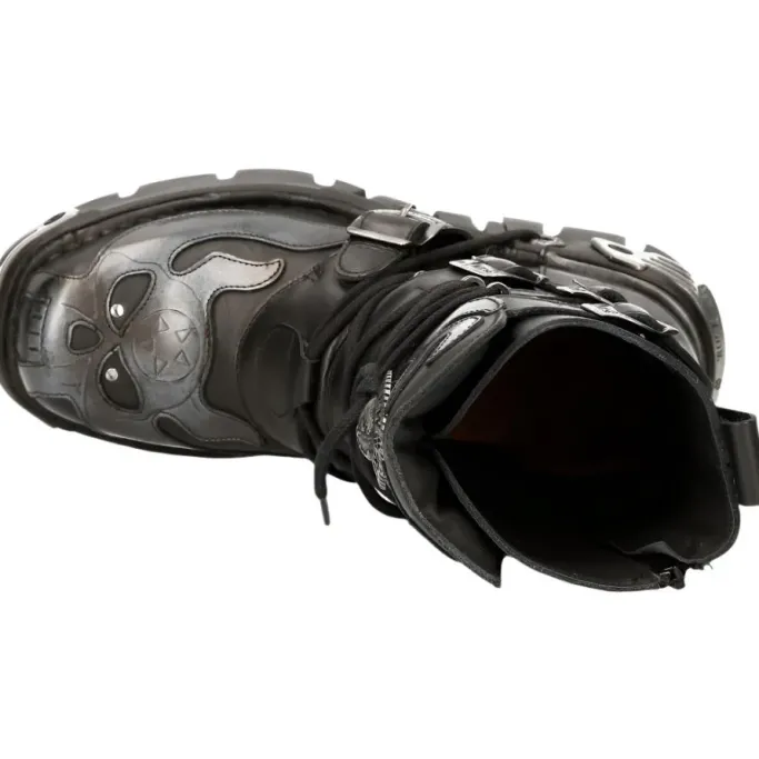 New Rock Boots New Rock Flame Boots, Demon Skull M.107-S2
