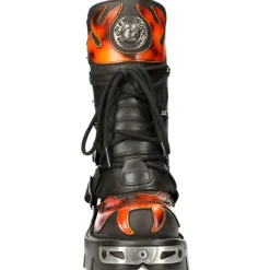 New Rock Boots New Rock Flame Boots, Demon Skull M.107-S1