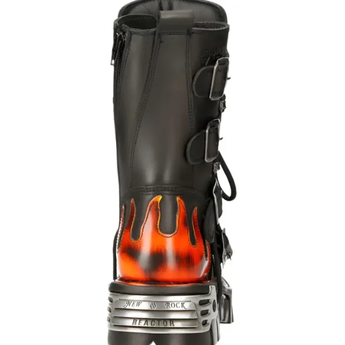 New Rock Boots New Rock Flame Boots, Demon Skull M.107-S1