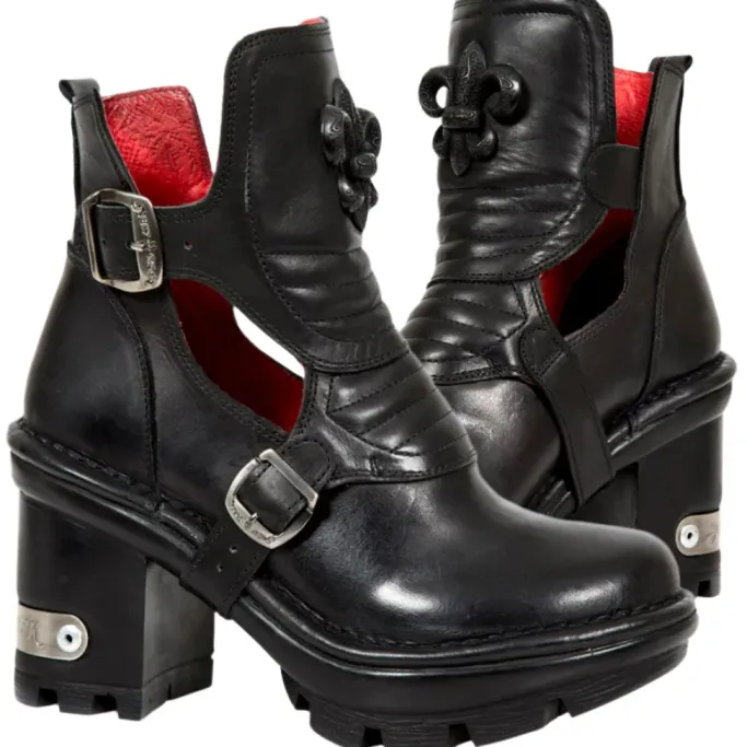 New Rock Boots New Rock Fleur De Lys Shoes M.NEOTYRE66-S1 (UK8)