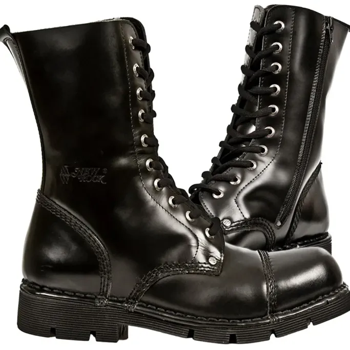 New Rock Boots New Rock Military Combat Boots M.NEWMILI10-S1