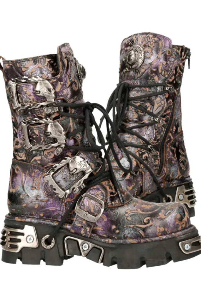 New Rock Boots New Rock Purple Boots M.391-S5