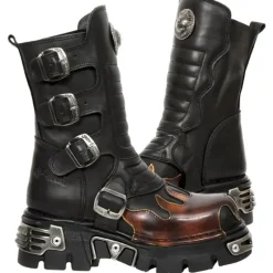 New Rock Boots New Rock Red Flame Boots M.591X S1 (UK10)