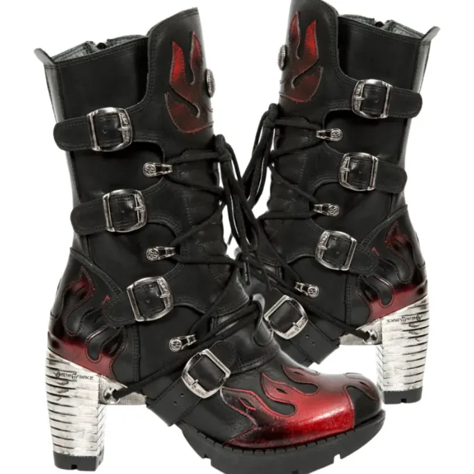 New Rock Boots New Rock Red Flame M.TR081-S1