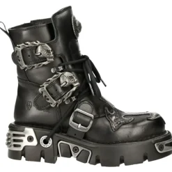 New Rock Boots New Rock Silver Cross Boots 407 (UK3)