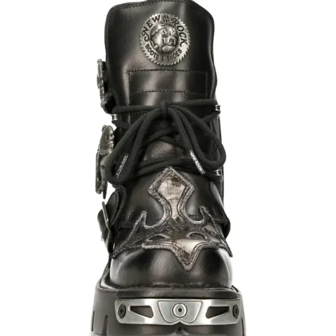 New Rock Boots New Rock Silver Cross Boots 407 (UK3)
