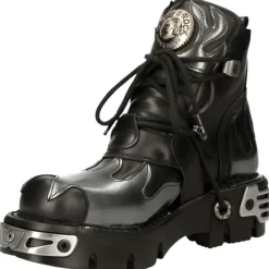 New Rock Boots New Rock Silver Flame Boots, M.288-S2