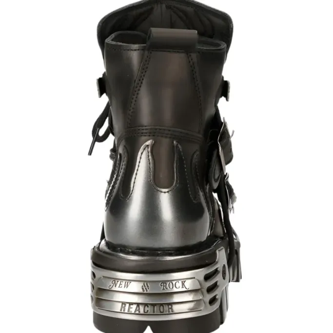 New Rock Boots New Rock Silver Flame Boots, M.288-S2