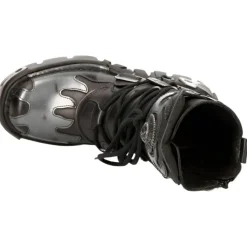 New Rock Boots New Rock Silver Flames Boots M591 S2