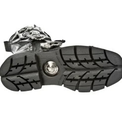 New Rock Boots New Rock Studded Black Boots M-1474-S1 (UK11, 12)
