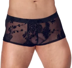 Noir Handmade Flock Embroidery Shorts