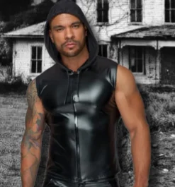Noir Handmade Hooded Shirt