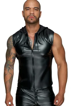 Noir Handmade Hooded Shirt