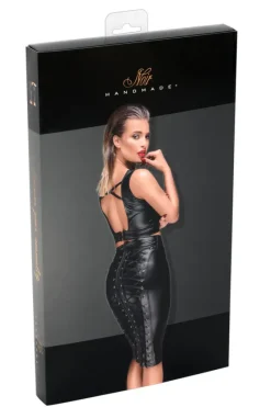 Noir Handmade Knee-Length Laced Skirt