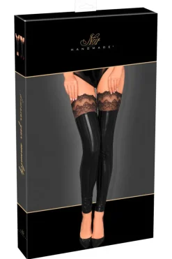 Noir Handmade Lace Wetlook Stockings (XL)