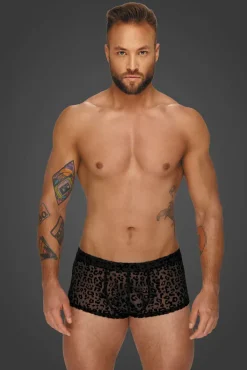 Noir Handmade Leopard Flock Shorts