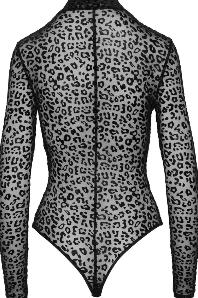 Noir Handmade Leopard Flock Bodysuit